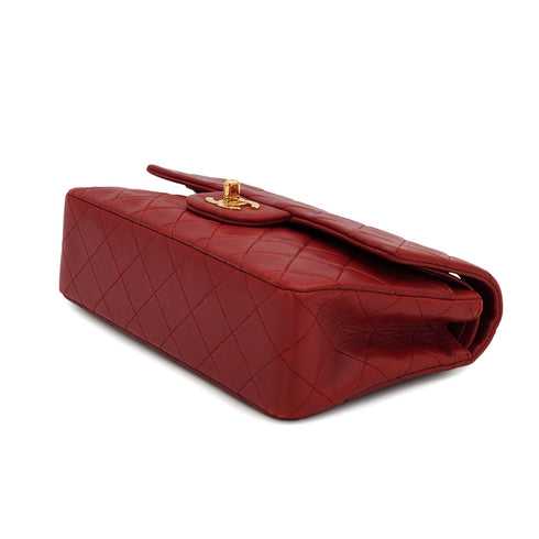 VINTAGE CHANEL CLASSIC FLAP SMALL CHAIN SHOULDER BAG RED LAMB SKIN GOLD HARDWARE 90331418