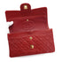 VINTAGE CHANEL CLASSIC FLAP SMALL CHAIN SHOULDER BAG RED LAMB SKIN GOLD HARDWARE 90331418