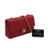 VINTAGE CHANEL CLASSIC FLAP SMALL CHAIN SHOULDER BAG RED LAMB SKIN GOLD HARDWARE 90331418