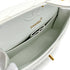 VINTAGE CHANEL CLASSIC FLAP SMALL CHAIN SHOULDER BAG WHITE LAMB SKIN GOLD HARDWARE 90322531