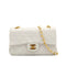VINTAGE CHANEL CLASSIC FLAP SMALL CHAIN SHOULDER BAG WHITE LAMB SKIN GOLD HARDWARE 90327083