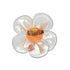 VINTAGE CHANEL CLEAR FLOWER COCOMARK BROOCH ORANGE ACCESSORY 90338288