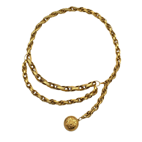 VINTAGE CHANEL COCOMARK BIJOU CHAIN BELT GOLD ACCESSORY 90328033