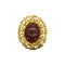 VINTAGE CHANEL COCOMARK BROOCH COLOR STONE BROWN GOLD ACCESSORY 95A 90325629
