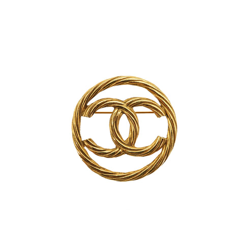VINTAGE CHANEL COCOMARK BROOCH GOLD ACCESSORY 90326602