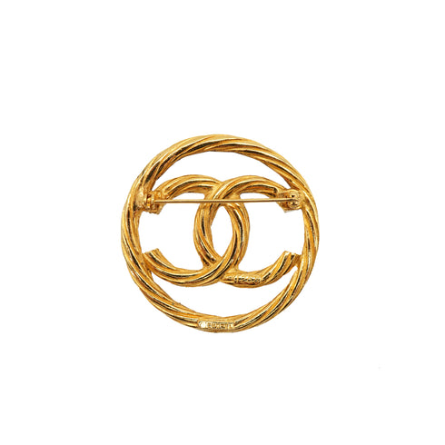 VINTAGE CHANEL COCOMARK BROOCH GOLD ACCESSORY 90326602