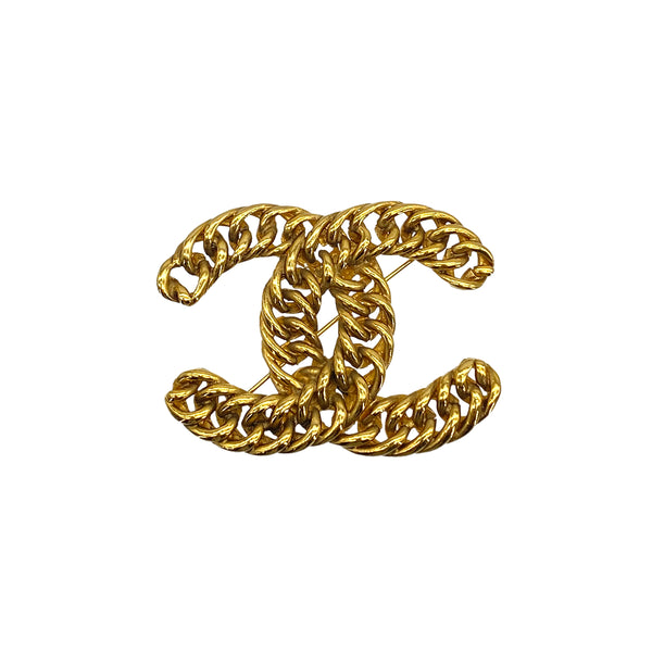 VINTAGE CHANEL COCOMARK BROOCH GOLD ACCESSORY 90327876