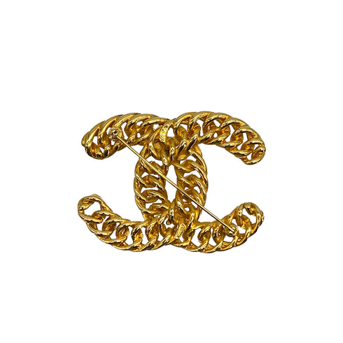 VINTAGE CHANEL COCOMARK BROOCH GOLD ACCESSORY 90327876