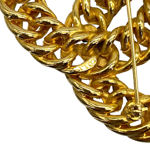 VINTAGE CHANEL COCOMARK BROOCH GOLD ACCESSORY 90327876