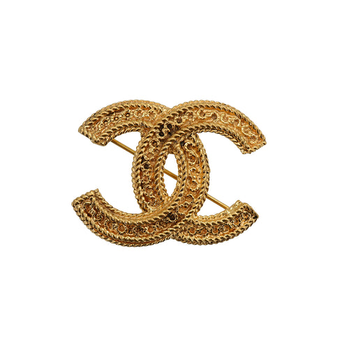 VINTAGE CHANEL COCOMARK BROOCH GOLD ACCESSORY 90335632