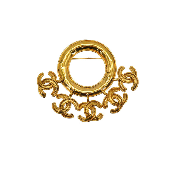 VINTAGE CHANEL COCOMARK BROOCH GOLD ACCESSORY 94P 90334888