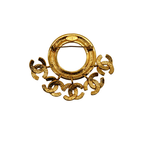 VINTAGE CHANEL COCOMARK BROOCH GOLD ACCESSORY 94P 90334888