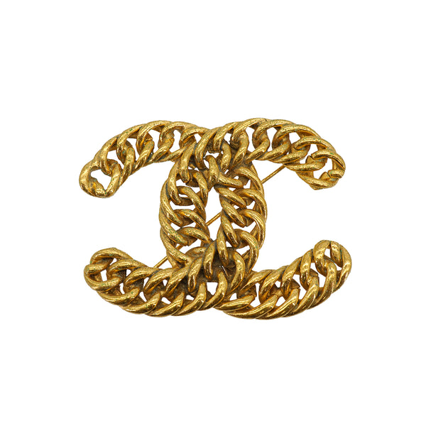 VINTAGE CHANEL COCOMARK BROOCH GOLD ACCESSORY 90326875