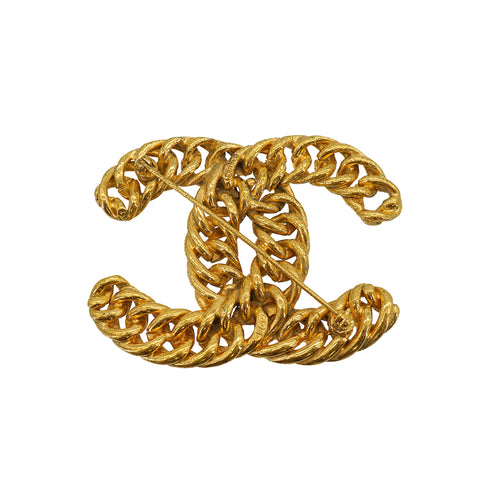 VINTAGE CHANEL COCOMARK BROOCH GOLD ACCESSORY 90326875
