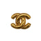 VINTAGE CHANEL COCOMARK BROOCH MATELASSE GOLD ACCESSORY 90335743