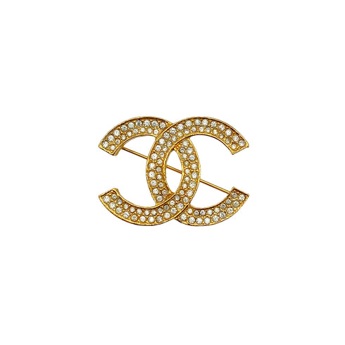 VINTAGE CHANEL COCOMARK BROOCH RHINESTONE ACCESSORY 90325625