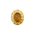 VINTAGE CHANEL COCOMARK BROOCH TIGER EYE GOLD ACCESSORY 95A 90335028