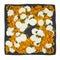 VINTAGE CHANEL CAMELLIA FRUIT PATTERN SCARF BLACK SILK 90335741