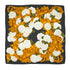 VINTAGE CHANEL CAMELLIA FRUIT PATTERN SCARF BLACK SILK 90335741