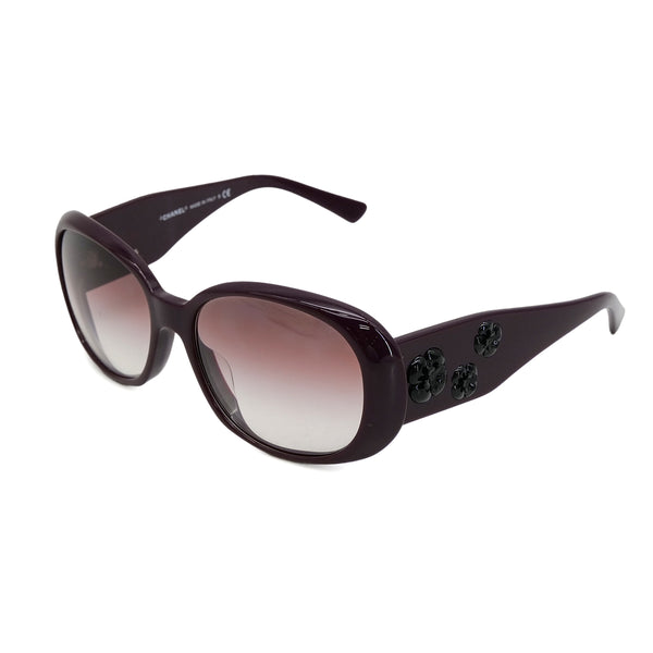 VINTAGE CHANEL COCOMARK CAMELLIA SUNGLASSES PURPLE EYEWEAR 90324115