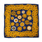 VINTAGE CHANEL COCOMARK CHAIN BUTTON PATTERN SCARF NAVY SILK 90324797