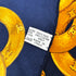 VINTAGE CHANEL COCOMARK CHAIN BUTTON PATTERN SCARF NAVY SILK 90324797