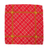 VINTAGE CHANEL COCOMARK CHAIN CHECK PATTERN SCARF RED SILK 90322220