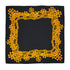 VINTAGE CHANEL COCOMARK CHAIN PATTERN SCARF BLACK GOLD SILK 90328127