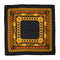 VINTAGE CHANEL COCOMARK CHAIN PATTERN SCARF GOLD BLACK SILK 90331687