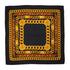 VINTAGE CHANEL COCOMARK CHAIN PATTERN SCARF GOLD BLACK SILK 90331687