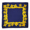 VINTAGE CHANEL SCARF COCOMARK CHAIN PATTERN GOLD NAVY SILK 90334203