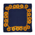 VINTAGE CHANEL COCOMARK CHAIN PATTERN SCARF NAVY GOLD SILK 90328016