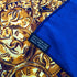 VINTAGE CHANEL COCOMARK CHAIN PATTERN SCARF NAVY SILK 90324122