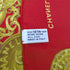 VINTAGE CHANEL COCOMARK CHAIN PATTERN SCARF RED SILK 90323164