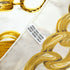 VINTAGE CHANEL COCOMARK CHAIN PATTERN SCARF WHITE SILK 90323144