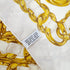 VINTAGE CHANEL COCOMARK CHAIN PATTERN SCARF WHITE SILK 90323159
