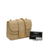 VINTAGE CHANEL COCOMARK CHAIN SHOULDER BAG BEIGE LAMB SKIN GOLD HARDWARE 90350354