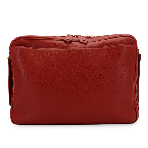 VINTAGE CHANEL COCOMARK CHAIN SHOULDER BAG RED CAVIAR SKIN GOLD HARDWARE 90346121