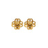 VINTAGE CHANEL COCOMARK CLOVER MOTIF EARRINGS TURQUOISE BLUE GOLD ACCESSORY 95P 90323475