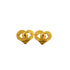 VINTAGE CHANEL COCOMARK EARRINGS HEART GOLD ACCESSORY 95P 90339683