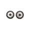 VINTAGE CHANEL COCOMARK EARRINGS RHINESTONE BLACK WHITE ACCESSORY 97A 90324101