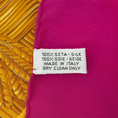 VINTAGE CHANEL COCOMARK CAMELLIA FLOWER PATTERN SCARF PINK SILK 90328136