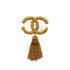 VINTAGE CHANEL COCOMARK FRINGE BROOCH GOLD ACCESSORY 93A 90326650