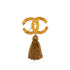 VINTAGE CHANEL COCOMARK FRINGE BROOCH GOLD ACCESSORY 93A 90326650