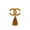 VINTAGE CHANEL COCOMARK FRINGE BROOCH GOLD ACCESSORY 93A 90347809