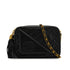 VINTAGE CHANEL COCOMARK FRINGE CHAIN SHUOLDER BAG BLACK LAMB SKIN GOLD HARDWARE 90343977