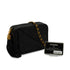 VINTAGE CHANEL COCOMARK FRINGE CHAIN SHUOLDER BAG BLACK LAMB SKIN GOLD HARDWARE 90343977