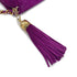VINTAGE CHANEL COCOMARK FRINGE CHAIN SHUOLDER BAG PURPLE SUEDE GOLD HARDWARE 90327394