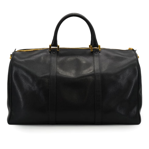 VINTAGE CHANEL COCOMARK HAND SHOULDER BOSTON BAG BLACK CAVIAR SKIN GOLD HARDWARE 90341881