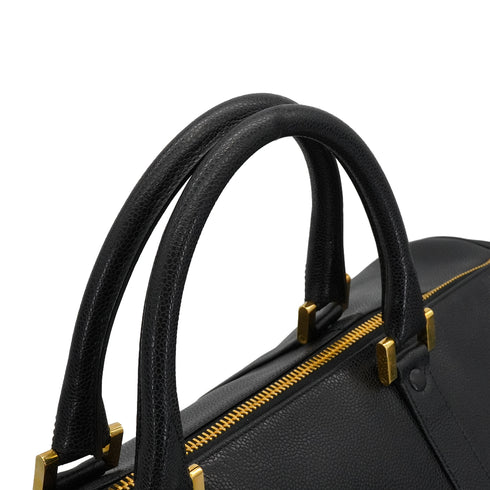 VINTAGE CHANEL COCOMARK HAND SHOULDER BOSTON BAG BLACK CAVIAR SKIN GOLD HARDWARE 90341881